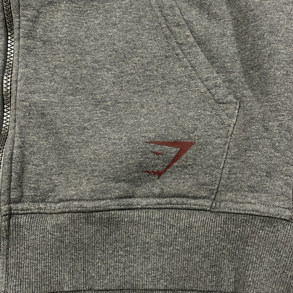 Gymshark Gray power zip up hoodie - Picture 7 of 7